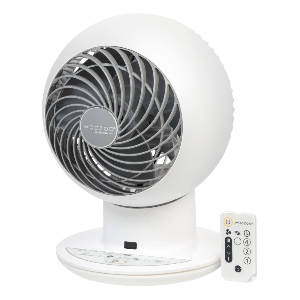 Woozoo Personal Oscillating Circulator Fan with Remote, White