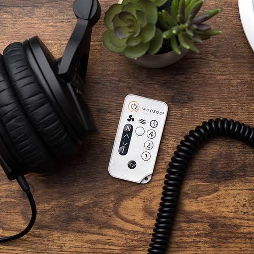 Woozoo Personal Oscillating Circulator Fan with Remote, White