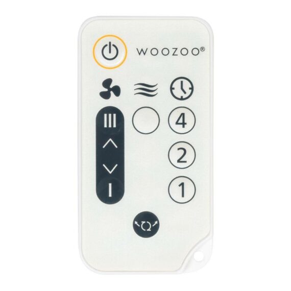Woozoo Personal Oscillating Circulator Fan with Remote, White