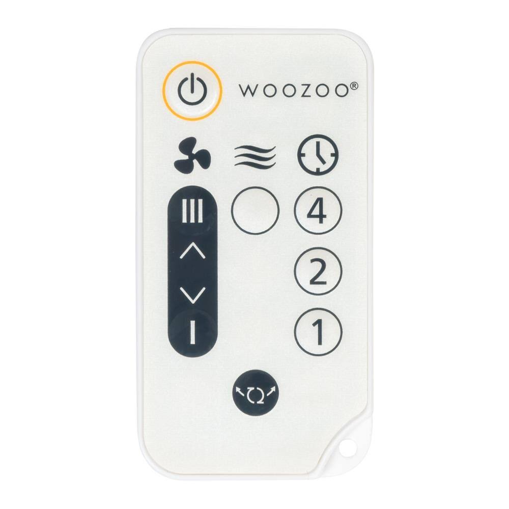 Woozoo Personal Oscillating Circulator Fan with Remote, White