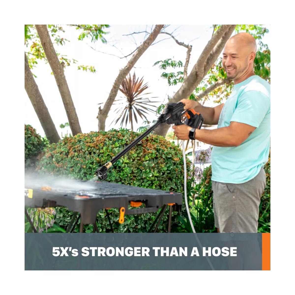 Worx WG620.1 Power Share 20V 320 PSI  Hydroshot Cordless Portable Pressure Washer (0.53 GPM) (Battery and Charger Included)