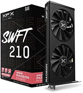 XFX Speedster SWFT 210 Radeon RX 6600 CORE Gaming Graphics Card with 8GB GDDR6 HDMI 3xDP  AMD RDNA 2 RX-66XL8LFDQ