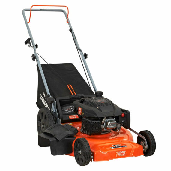 YARDMAX 21" 170cc Gas Push Lawn Mower, 3-in-1, High Rear Wheels, Adjustable Height