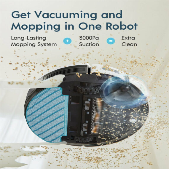 Yeedi Vac 2 2-in-1 Robot Vacuum & Mop, 3000Pa Suction, 3D Obstacle Avoidance, Smart Mapping, Alexa Compatible