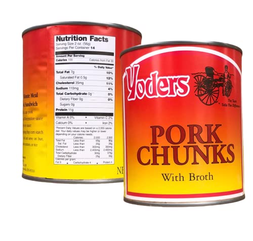 Yoder's Canned Premium Variety Pack (Beef  Chicken  Hamburger  Turkey  Pork  Pork Sausage) 12 Cans/Full Case