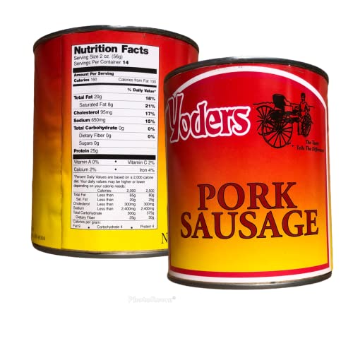 Yoder's Canned Premium Variety Pack (Beef  Chicken  Hamburger  Turkey  Pork  Pork Sausage) 12 Cans/Full Case