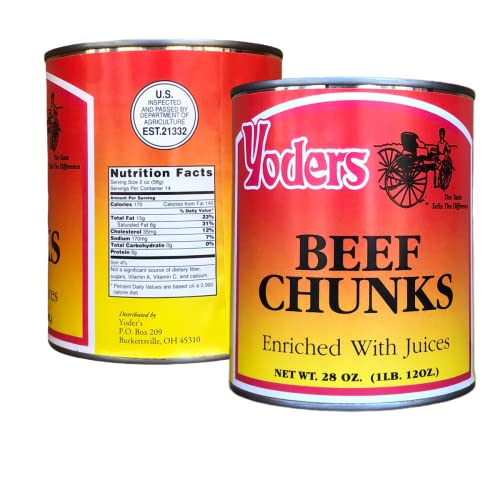 Yoder's Canned Premium Variety Pack (Beef  Chicken  Hamburger  Turkey  Pork  Pork Sausage) 12 Cans/Full Case
