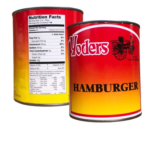 Yoder's Canned Premium Variety Pack (Beef  Chicken  Hamburger  Turkey  Pork  Pork Sausage) 12 Cans/Full Case