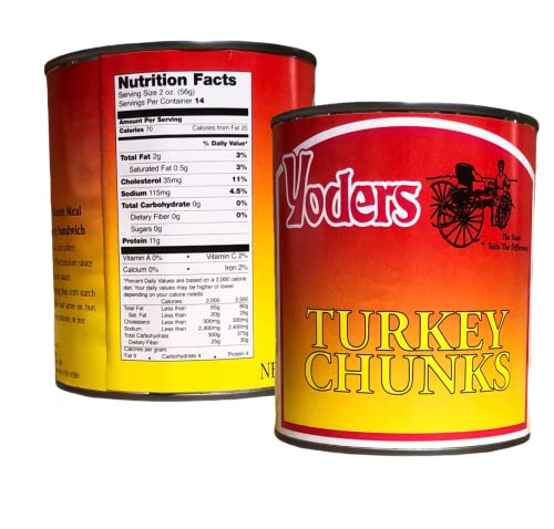 Yoder's Canned Premium Variety Pack (Beef  Chicken  Hamburger  Turkey  Pork  Pork Sausage) 12 Cans/Full Case