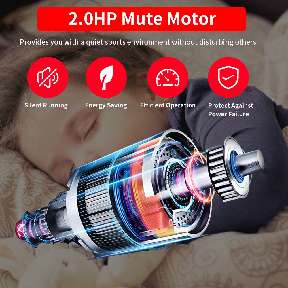 YY Style 7107 Folding Treadmill for Home, 265Lb Capacity, Bluetooth, Incline, 2.5HP Motor, LCD Display