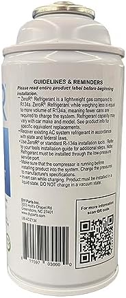 ZeroR® AC Refrigerant | R134a Replacement | 6 Cans for AC Recharging