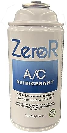ZeroR® AC Refrigerant | R134a Replacement | 6 Cans for AC Recharging
