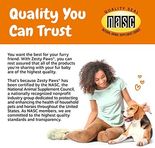 Zesty Paws Dog Allergy Relief - Anti Itch Supplement - Omega 3 Probiotics for Dogs - Digestive Health - Soft Chews for Skin & Seasonal Allergies - with Epicor Pets - Lamb - 90 Count