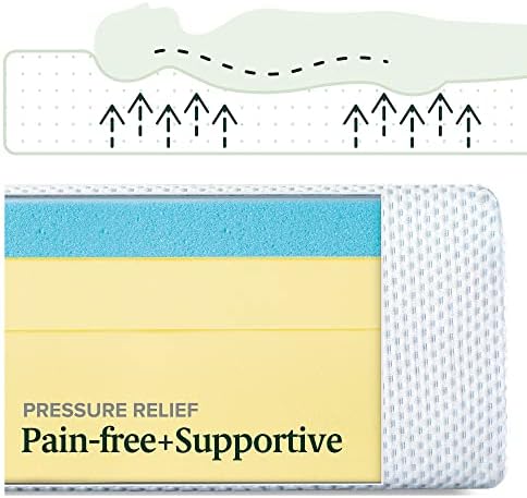 ZINUS 12 Inch Green Tea Cooling Memory Foam Mattress [New Version]  King  Fiberglass Free  Medium Firmness  Cooling Gel Foam  Certified Safe Foams & Fabric  Mattress in A Box