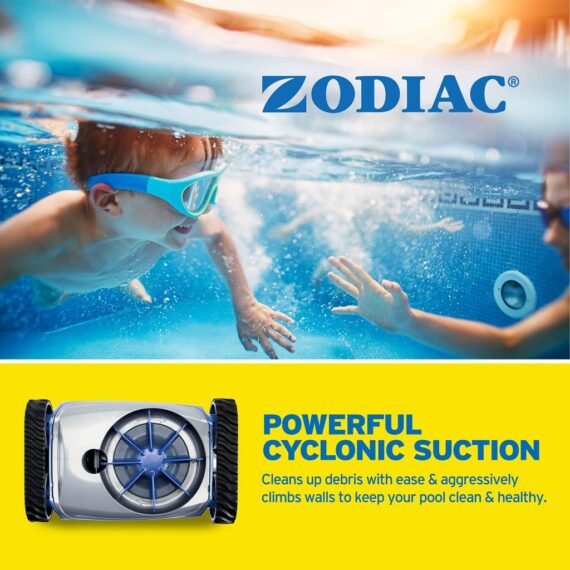 Zodiac MX6 Elite Automatic Suction Pool Cleaner for In-ground Pools, Energy-Efficient, Wall Climbing, Cyclonic Turbine
