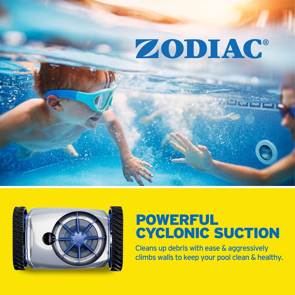 Zodiac MX6 Elite Automatic Suction Pool Cleaner for In-ground Pools, Energy-Efficient, Wall Climbing, Cyclonic Turbine